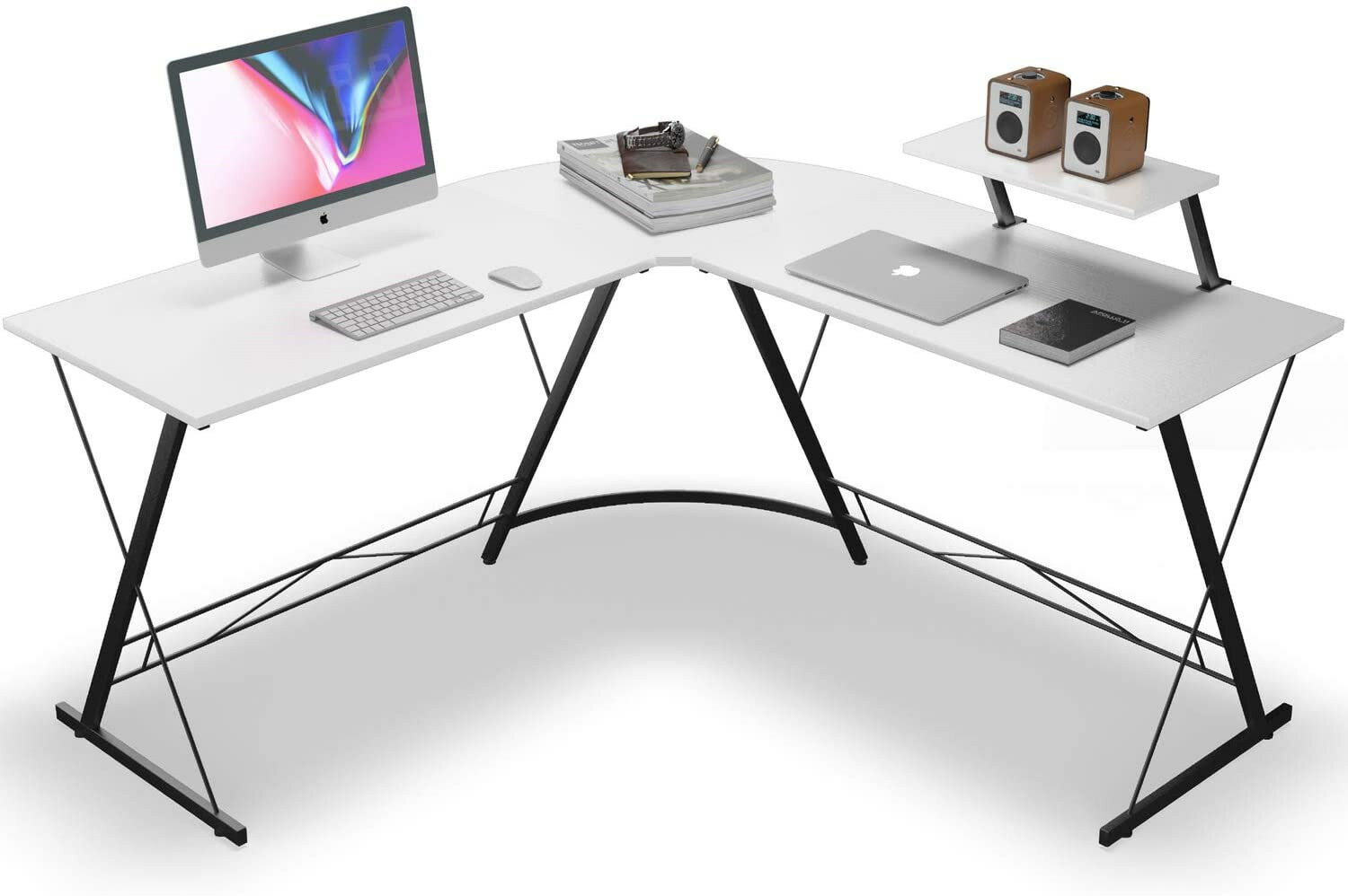 出口歐美簡約板式L型臺式電腦桌角落辦公電腦桌筆記本家用電腦桌
