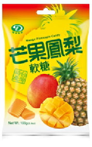 綠得-芒果鳳梨軟糖 100公克/袋