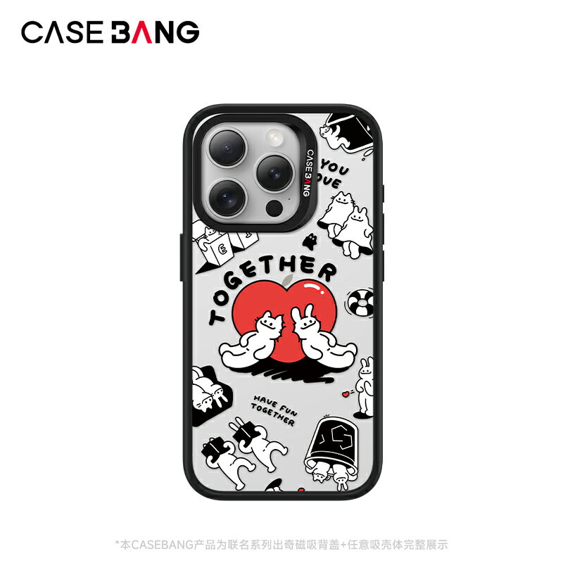 CASEBANGx藝術家JUJU聯名chill一下系列躺平時間出奇手機殼磁吸背蓋適用於iPhone16/15/14/13/Plus/Pro/Max