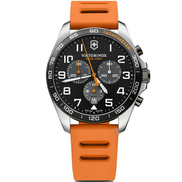 VICTORINOX 瑞士維氏 Fieldforce 競速計時腕錶(VISA-241893)-42mm-黑面膠帶【刷卡回饋 分期0利率】【APP下單22%點數回饋】