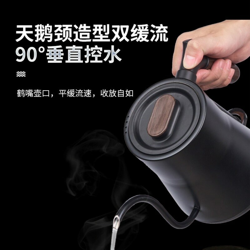 110V臺灣專用美規電熱水壺小型家用燒水壺長嘴咖啡手沖壺電水壺