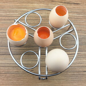 304不銹鋼蛋托蒸架 創意蒸格鐵板燒烤箱 雞蛋布丁 高腳雞蛋煮杯子1入