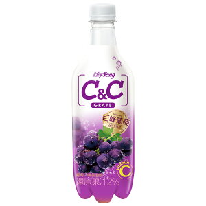 黑松汽水 C&C氣泡飲(葡萄口味)(500ml*4/瓶) [大買家]