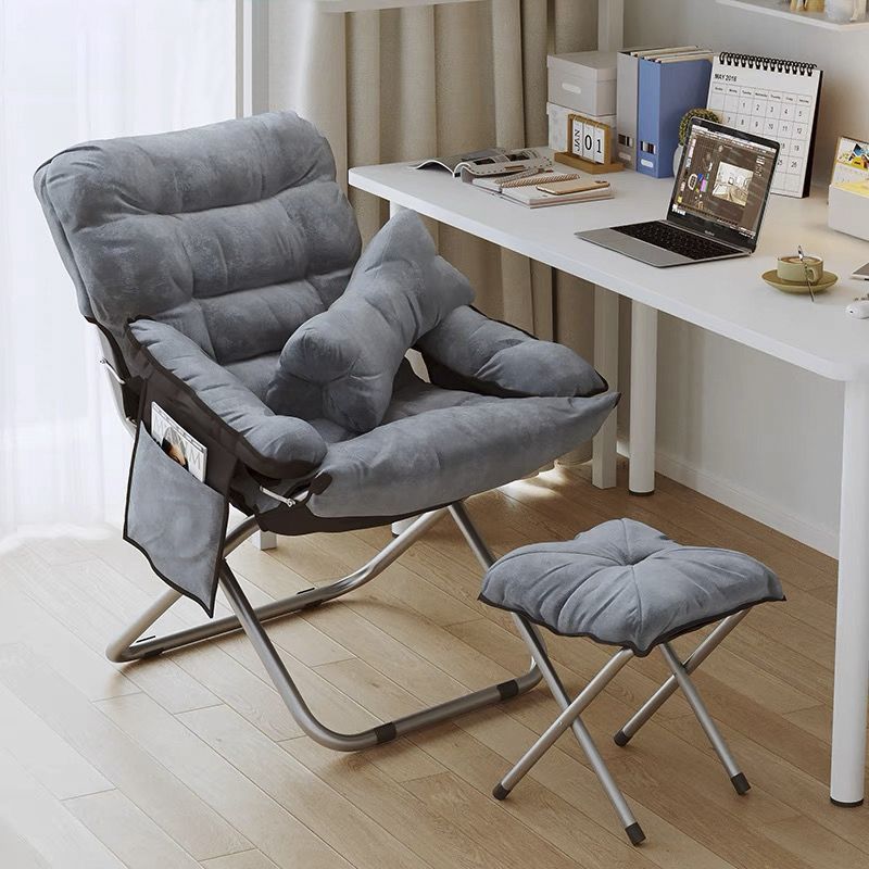 家用靠背懶人沙發學生宿舍椅子寢室護腰躺椅電腦椅單人休閑折疊椅