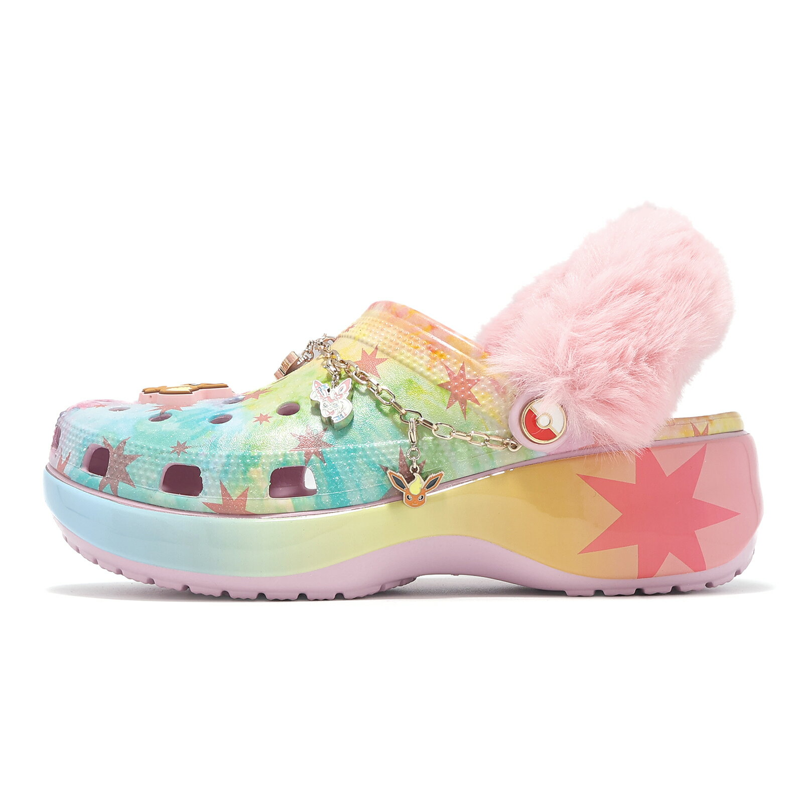 Crocs 洞洞鞋 洞洞鞋 Pokemon Classic Platform Clog 女鞋 寶可夢伊布 雲朵克駱格 21142990H