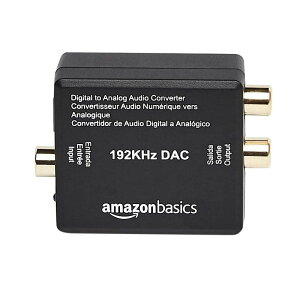 [2美國直購] Amazon Basics 音頻轉換器 DCA01-L-U 192KHz 光纖同軸轉模擬 RCA
