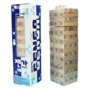 大疊疊樂 原木色數字疊疊樂 (木材)/一盒54支入(促150) 益智疊疊樂 平衡遊戲-AA-5569