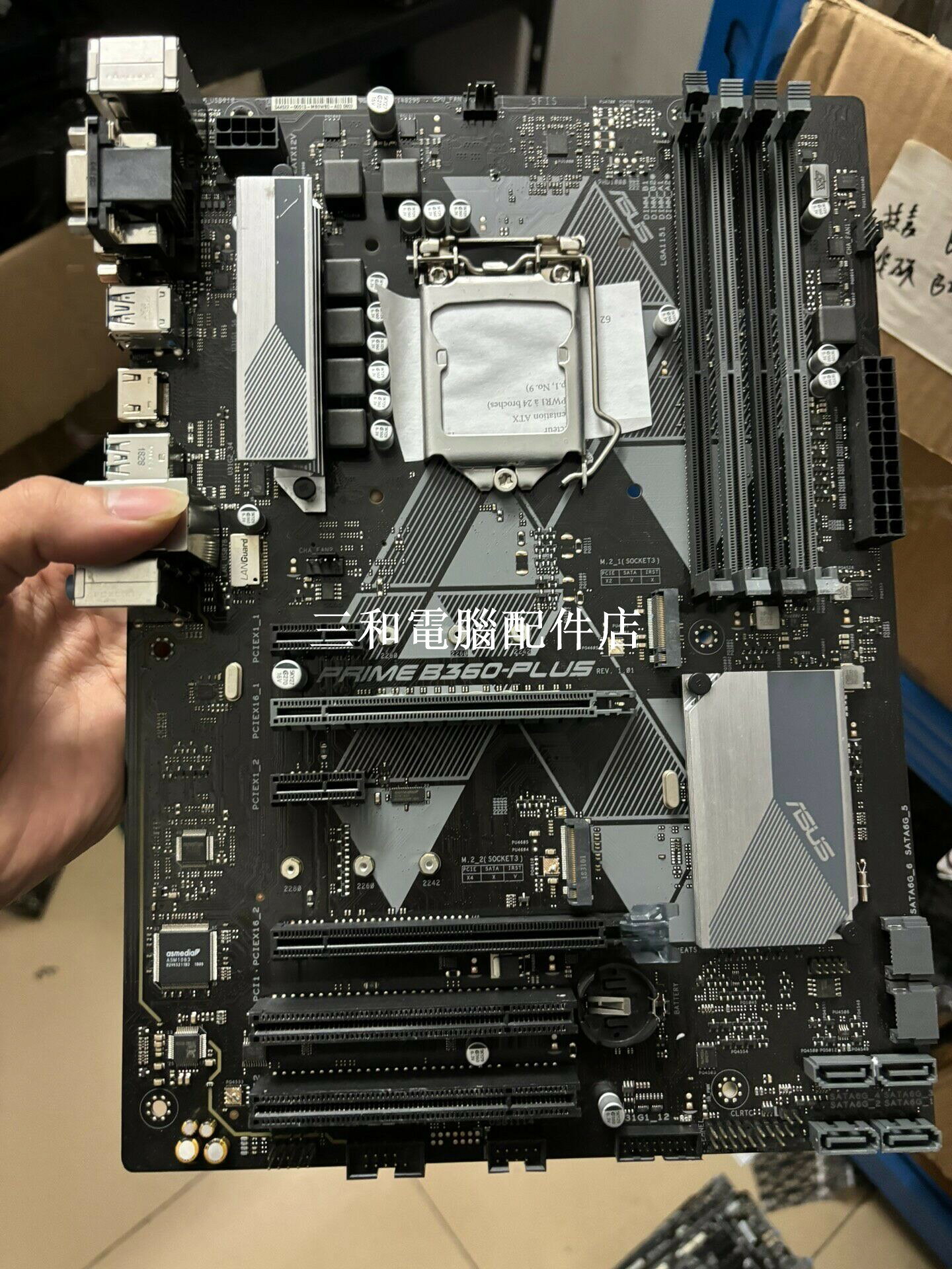 華碩 B360-PLUS 兩片 成色新 大板 主機板 原裝 拆機 穩定 使用 充新 裝機MHz RAM 插槽 CPU 支援 組裝 電腦 DIY 元件