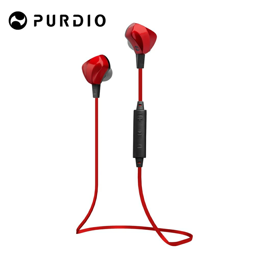 Purdio OPAL EX60藍牙無線運動耳機-寶石紅 Ruby Red-富廉網