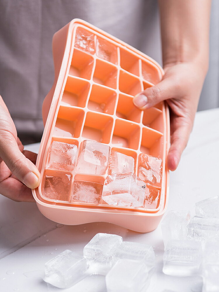 硅膠冰塊模具帶蓋家用可愛DIY創意方形制冰盒冰格食用級冷飲神器