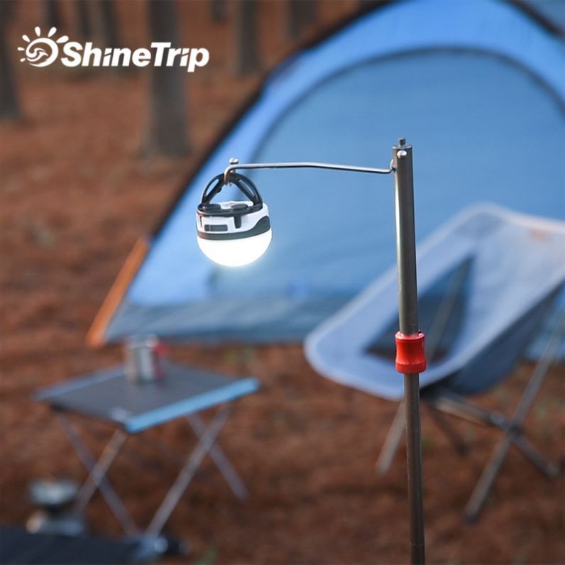 山趣戶外多功能折疊燈架露營便攜式鋁合金置物架夜晚釣魚照明燈桿