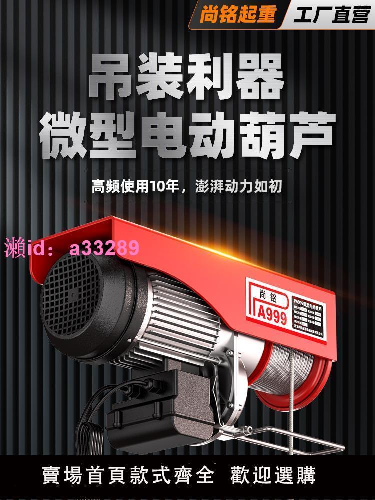 微型電動葫蘆220V吊機家用小型升降機提升機1t/0.5噸卷揚機起重機