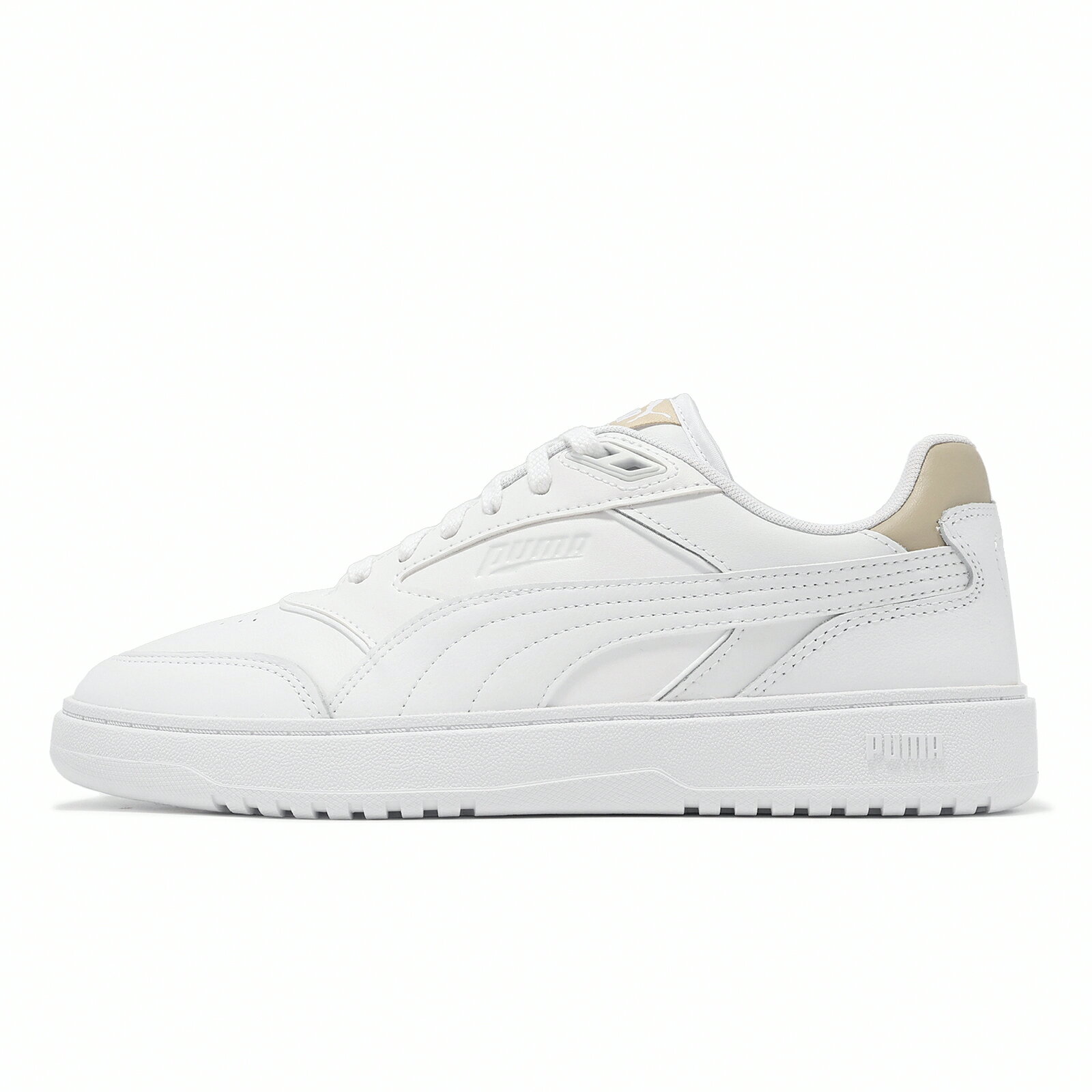 Puma 休閒鞋 Doublecourt 男鞋 女鞋 白 奶茶 皮革 緩衝 低筒 情侶鞋 39328416