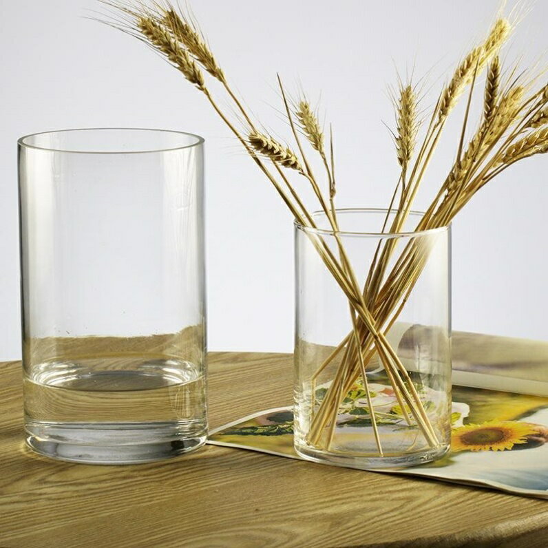 花瓶新款大瓶插花客廳落地擺件大號特大高瓶插花長枝直筒透明