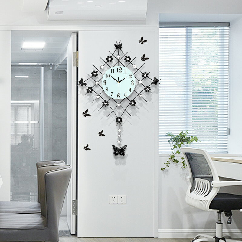 掛鐘 新品上市 客廳現代簡約個性掛鐘創意時尚家用大氣掛表裝飾時鐘靜音藝術鐘表 交換禮物