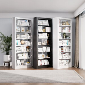 現代簡約書籍書櫃多層落地置物鋼制簡易圖書館閱覽室書架家用兒童