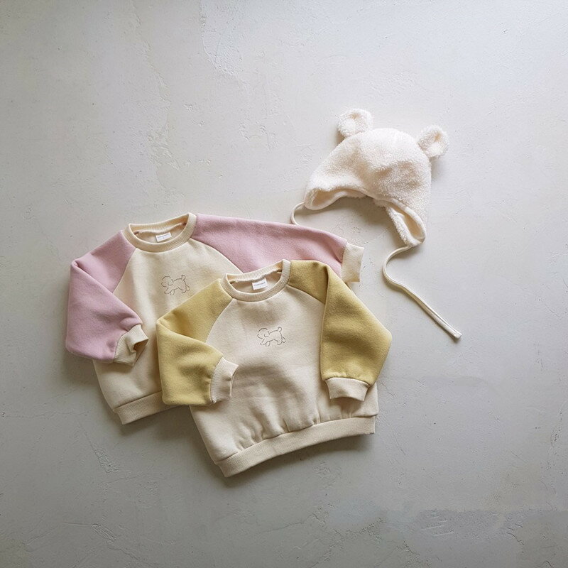 嬰幼兒春款衣服韓版童裝2024春季新款嬰兒撞色衛衣打底褲套