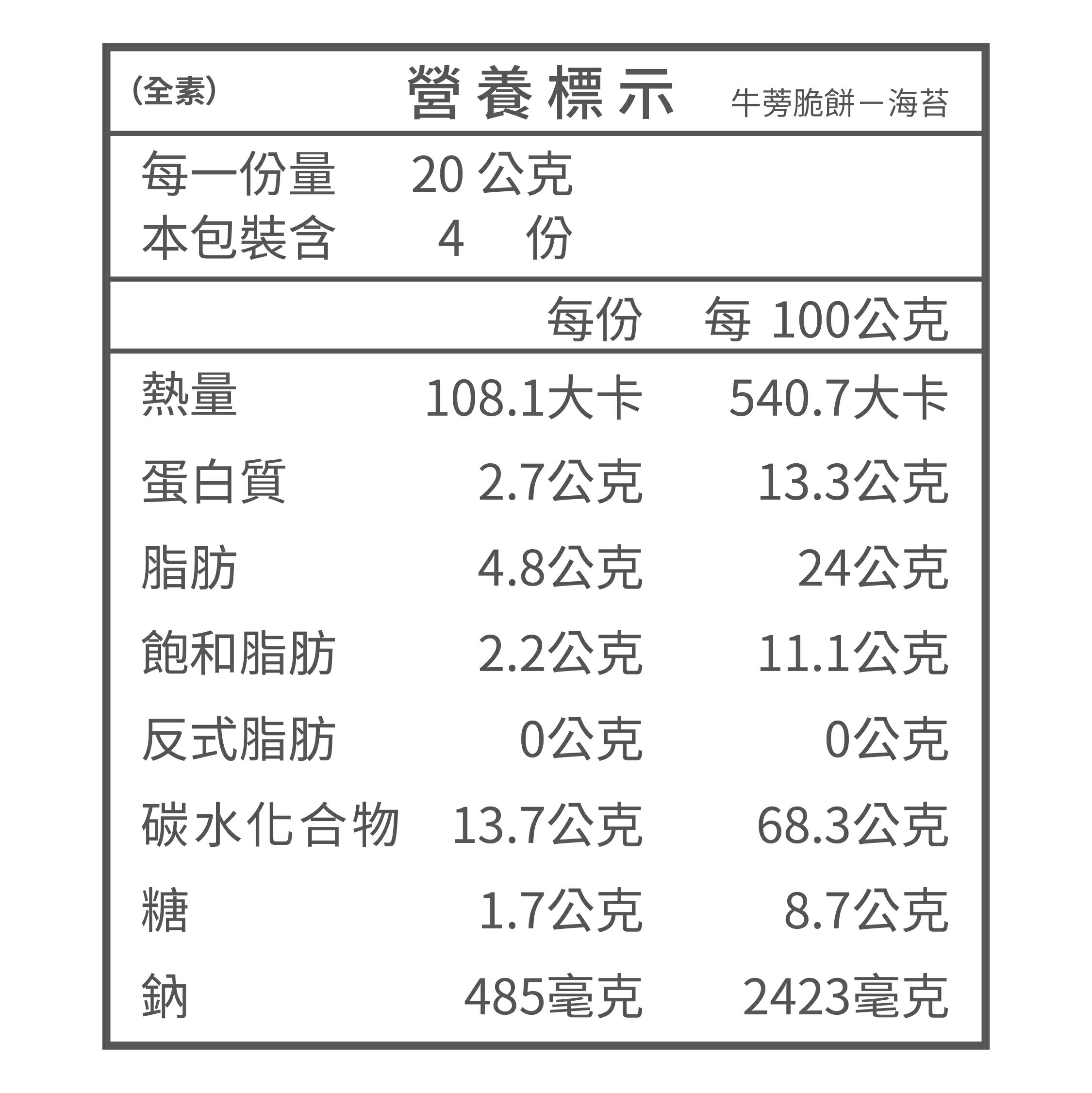 【佳里區農會】牛蒡脆餅(80g/包) 4