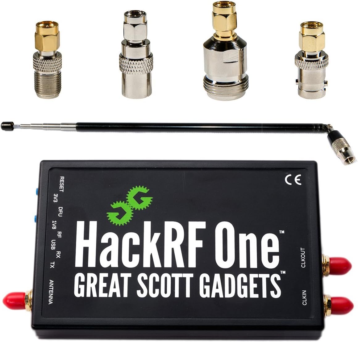 [6美國直購] Nooelec HackRF One Software Defined Radio, ANT500 & SMA Adapter Bundle for HF, VHF & UHF. Includes SDR with 1MHz-6GHz Frequency Range & 20MHz Bandwidth, ANT-500, and 4 SMA Adapters
