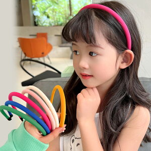 網紅仙女糖果色發箍小女孩可愛洋氣發卡兒童時尚壓發防滑頭箍