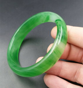高檔精美草綠色手鐲冰種玻璃手鐲綠色女款手鐲玉鐲