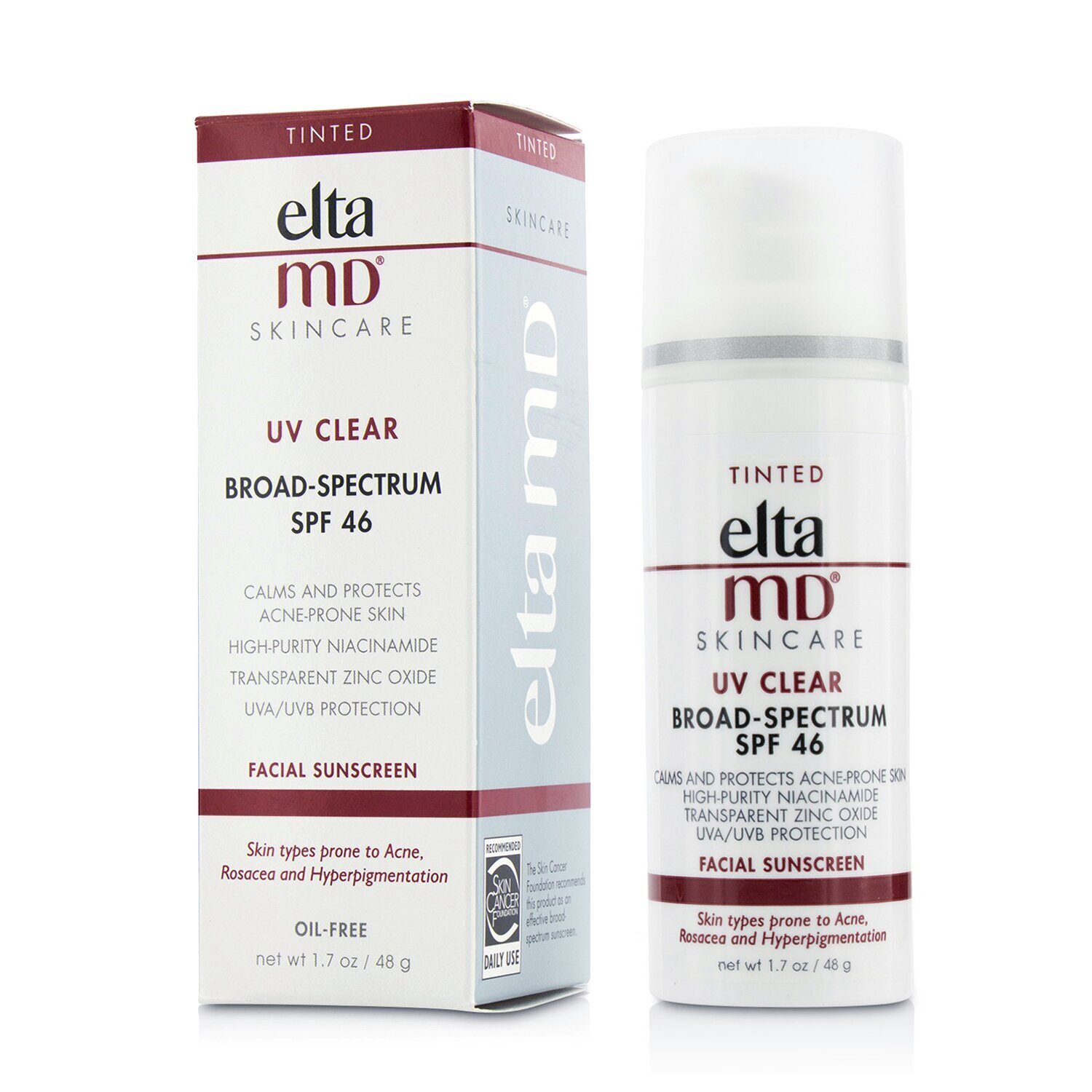 創新專業保養品 EltaMD - 可麗防曬霜 SPF 46 (適合易生粉刺, 玫瑰斑或膚色不均的肌膚) - 潤色