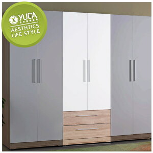 衣櫃【YUDA】潔絲 浮雕 木心板 2.5尺 雙色 二抽 衣櫥/櫥櫃 J23S 345-6
