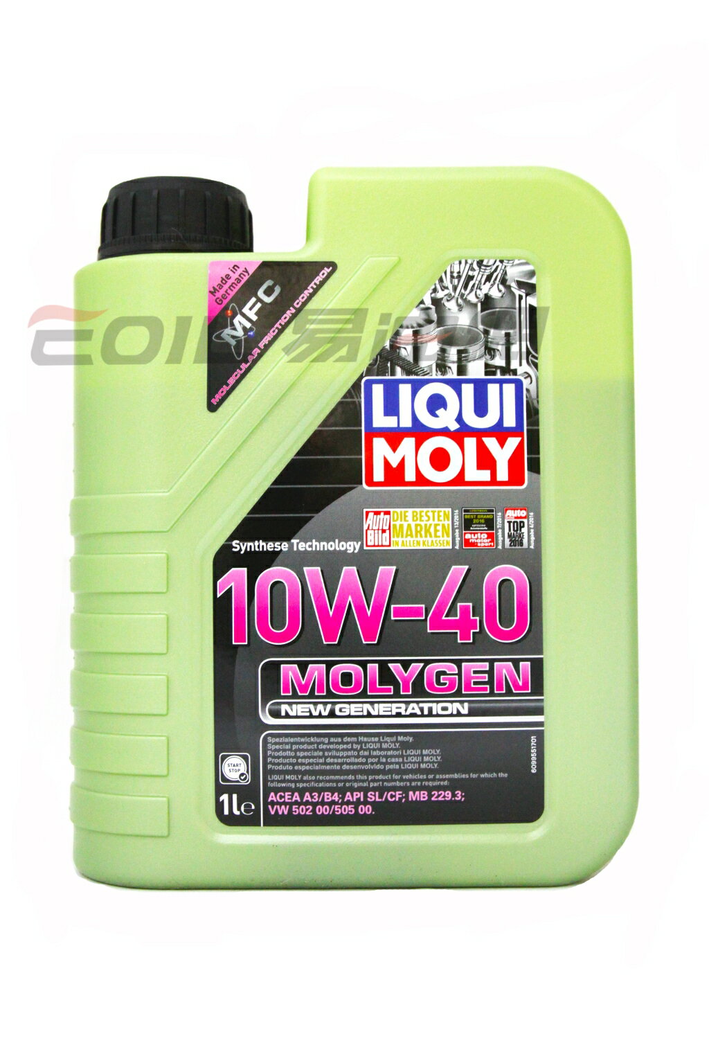 LIQUI MOLY 10W40 MOLYGEN 液態鉬 機油 #9955【APP下單最高22%點數回饋】