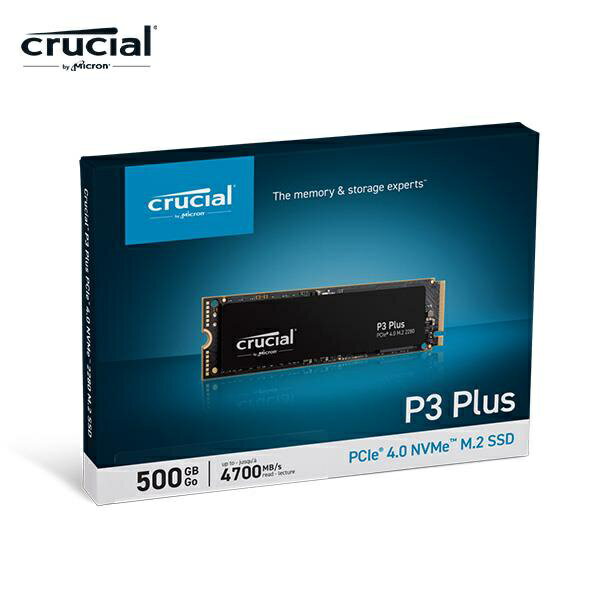 【新品上市】美光Micron P3 Plus 500GB PCIe M.2 Gen4 SSD固態硬碟 公司貨