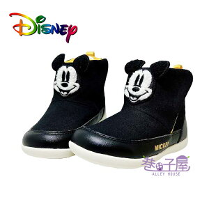 DISNEY迪士尼 童鞋 Q毛米奇 雙黏貼 短靴 休閒靴 [121604] 黑 MIT台灣製造【巷子屋】