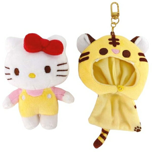 【震撼精品百貨】凱蒂貓 Hello Kitty 日本SANRIO三麗鷗 Hello Kitty 老虎換裝絨毛玩偶吊飾*00871 震撼日式精品百貨