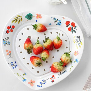 Anna花朵碗盤碟自由組合家用骨質瓷米飯碗面碗創意心形餃子盤