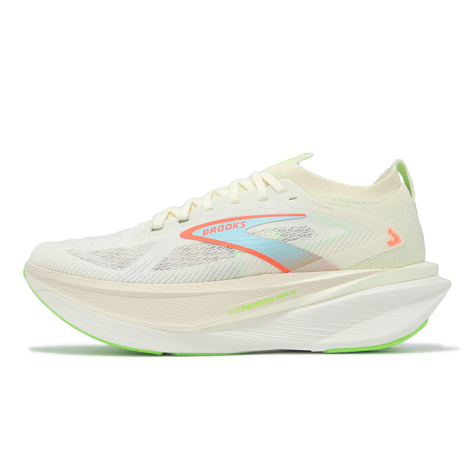 Brooks 競速跑鞋 Hyperion Max 3 男鞋 白 綠 回彈 厚底 運動鞋 1104671D182