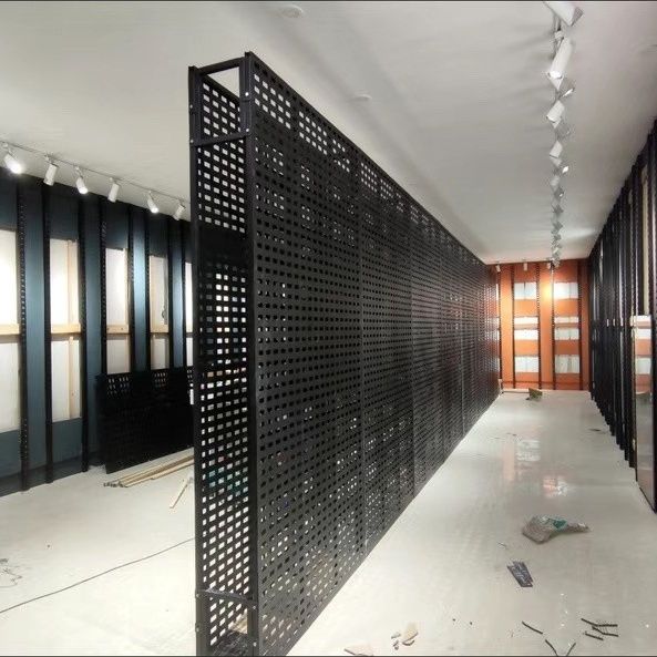 瓷磚展示架掛墻立式洞洞板瓷磚展架樣板樣品展示架雙面沖孔板展架J-110公司貨