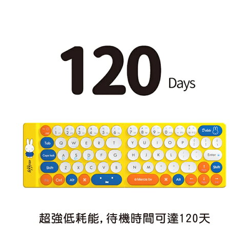 Miffy x MiPOW 米菲x麥泡聯名輕薄米菲迷你折疊鍵盤MPC005【APP享6%回饋】 4
