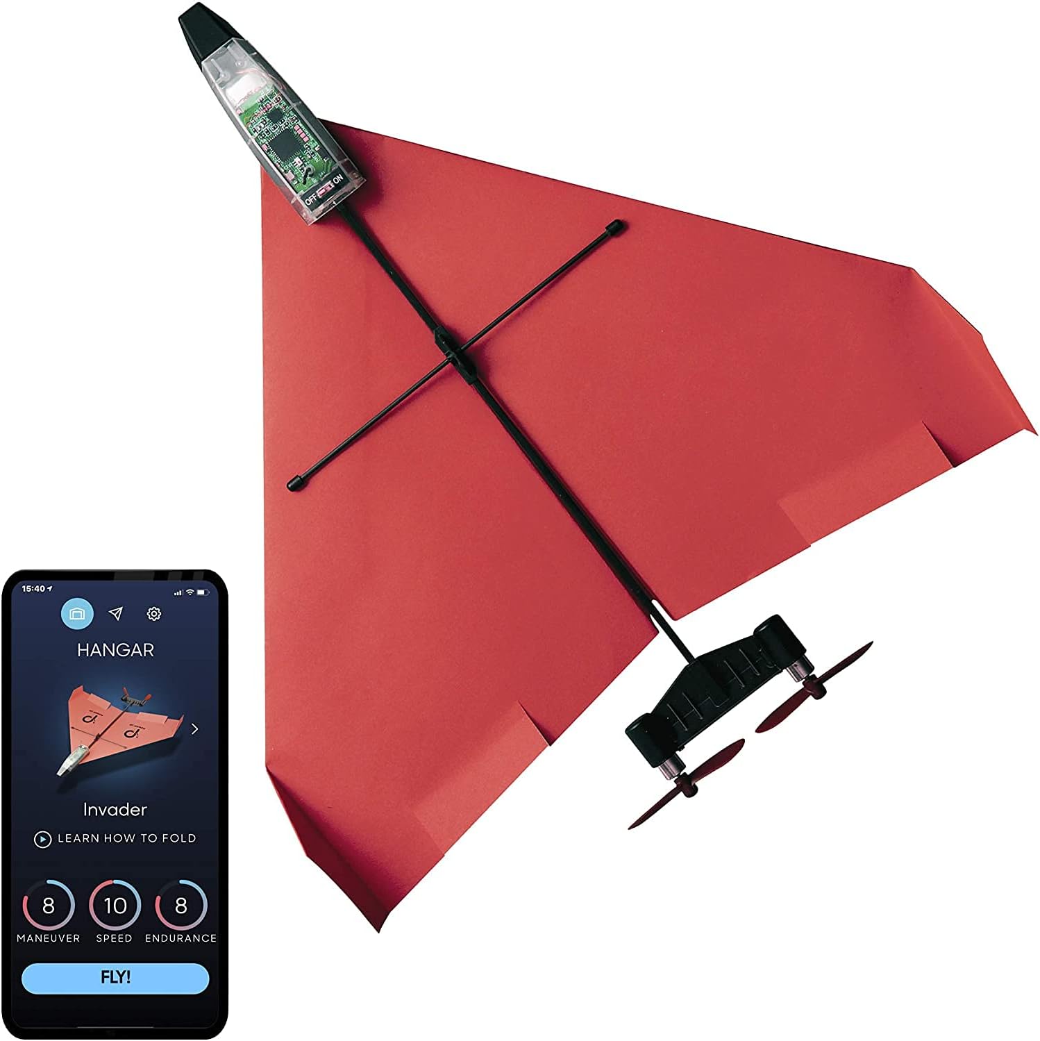 [4美國直購] POWERUP 4.0 紙飛機 電動飛行套組 RC Controlled Paper Airplane Kit