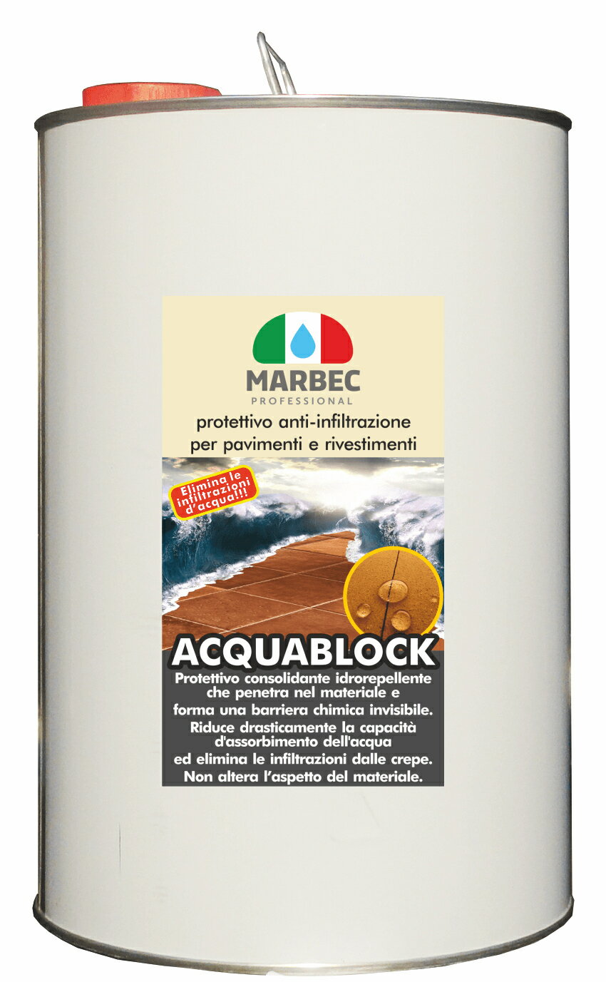 MARBEC馬貝克 浴室陽台磁磚滲透型防水劑ACQUABLOCK 5L