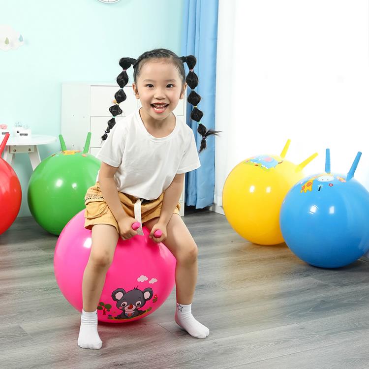 跳跳球 幼兒園羊角球兒童跳跳球加厚大號充氣蹦蹦球感統訓練運動器材玩具