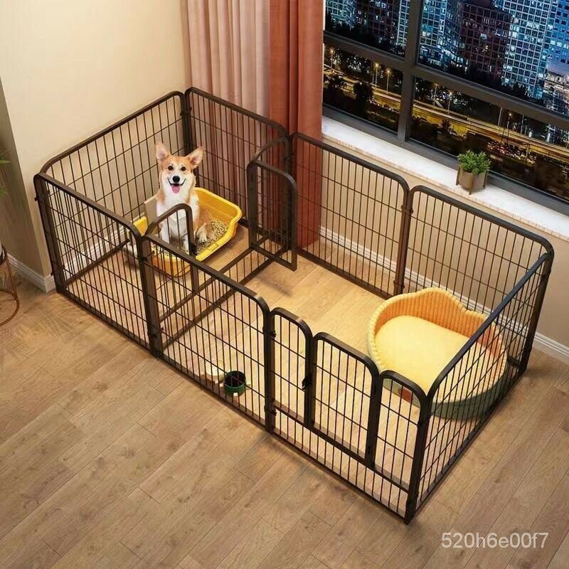 狗圍欄室內一室一廳一衛狗窩柵欄厠所一體狗狗籠子中型犬寵物圍欄