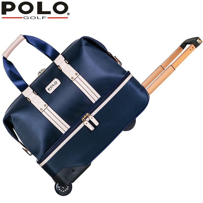 高爾夫球用品 golf裝備 球桿包 練習器 polo新款 高爾夫衣物包 雙層拉桿 旅行包 球包 帶輪子服裝包 全館免運
