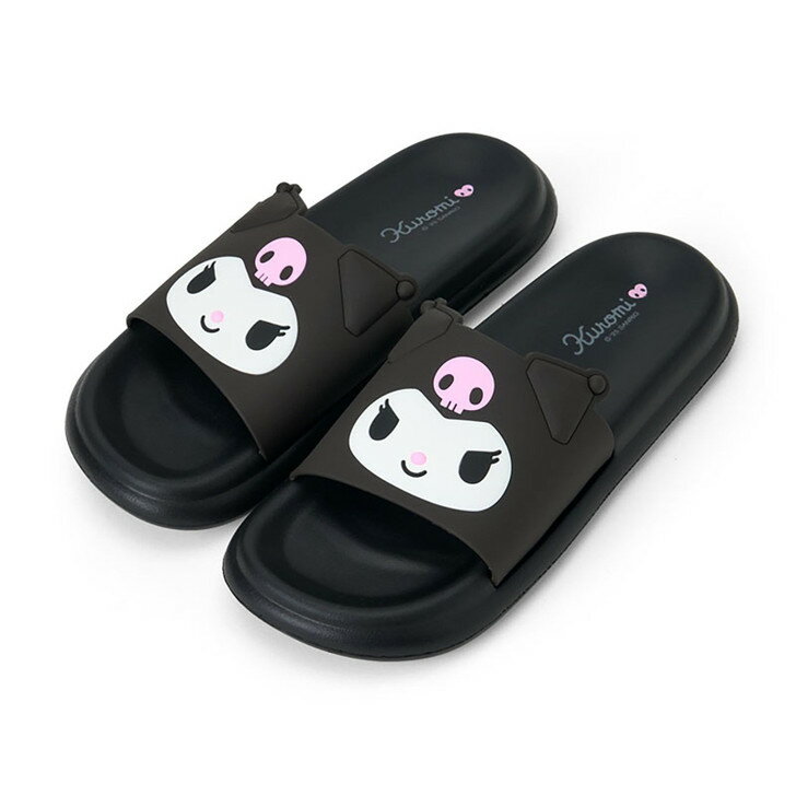 【震撼精品百貨】酷洛米_Kuromi~Sanrio 日本SANRIO三麗鷗 酷洛米厚底室內拖鞋25cm-大臉款*31841
