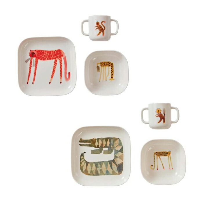 丹麥 OYOY Moira手繪風陶瓷餐具組(2款可選)