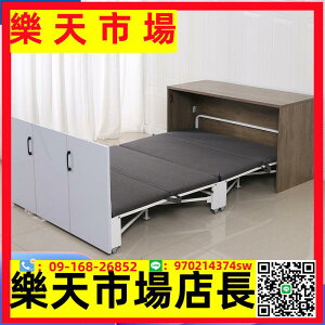 （高品質）家用小戶型伸縮折疊床省空間隱形書桌一體單人辦公室午休床隱藏床