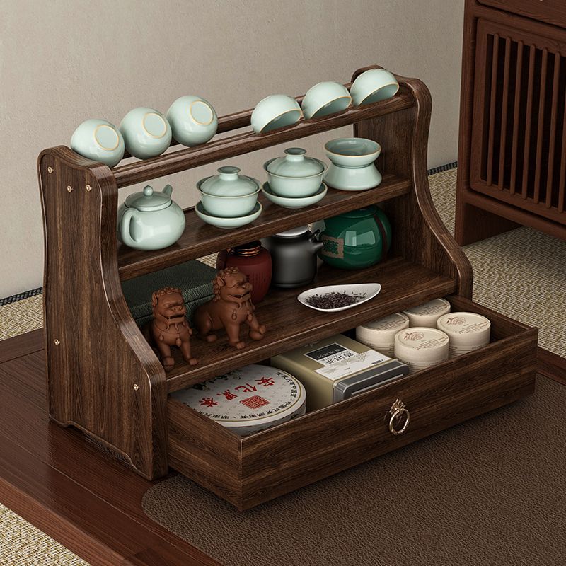 工廠現貨 免運 【附發票】楠竹桌面收納架 茶杯架 茶具架 桌面小型桌面紫砂壺擺放架子茶壺茶具收納架簡約楠竹多寶閣博古架特惠/開立發票 特價出 z1203