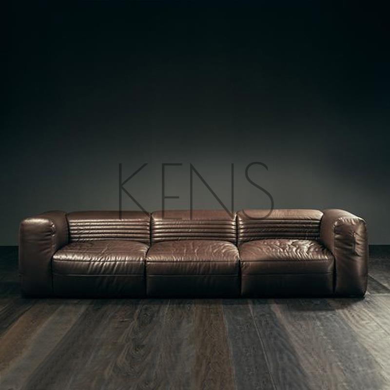 【KENS】沙發 沙發椅 意式極簡現代真皮沙發轉角沙發小戶型客廳三人位組合成套家具定制