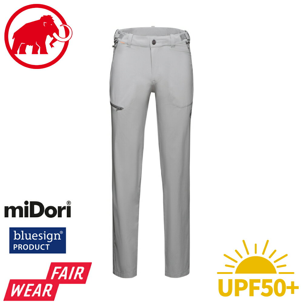 【MAMMUT 長毛象 男 MA Runbold Pants 抗磨防曬機能長褲《花崗巖灰》】1022-01670/快乾長褲