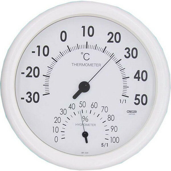 溫濕度計(日本原裝)溫度計/濕度計/溼度計/溫溼度計CR-320(白色)