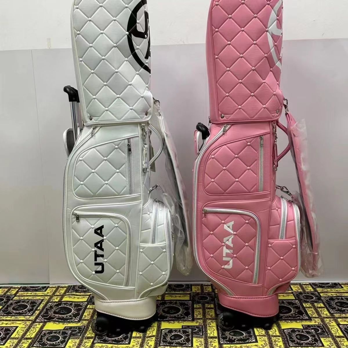 【現貨】UTAA高爾夫球包22秋款golf男女圖案收納配色支架輪滑球包【北歐家居生活】
