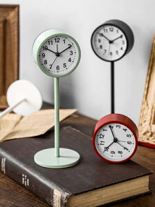 鬧鐘簡約北歐風格學生用靜音床頭鐘錶創意個性台鐘桌面擺件小座鐘 全館免運