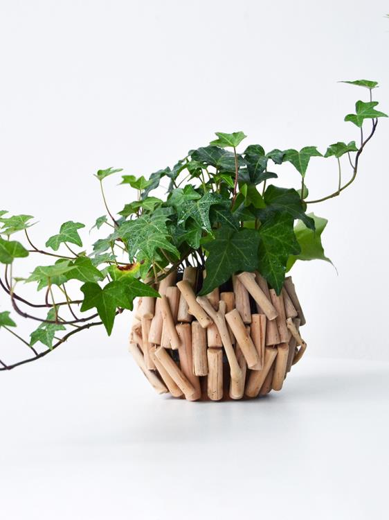 北歐創意木質ins小花瓶輕奢客廳餐桌擺件裝飾品簡約居家插花花器【林之舍】